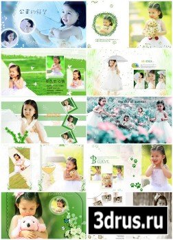 PSD PhotoTemplates - Children cross-pages