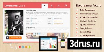 ThemeForest - Skydreamer HTML5 responsive vCard - RIP