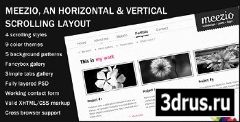ThemeForest - Meezio, Horizontal & Vertical Scrolling Template
