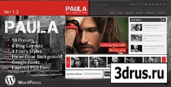 ThemeForest - Paula v1.3 - Blog & Magazine Wordpress Theme