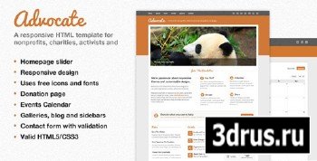 ThemeForest - Advocate - A Nonprofit Responsive HTML Template