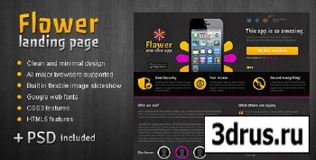ThemeForest - FlowerApp - Mobile Software Landing Page