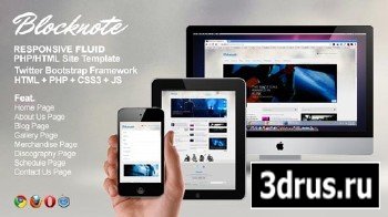 ThemeForest - Blocknote - Responsive Website for Band/Musician