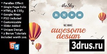ThemeForest - The Sky - Unique One Page Folio