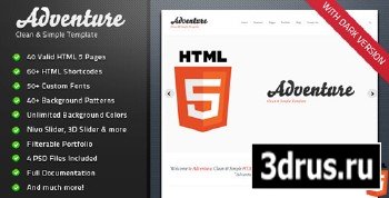 ThemeForest - Adventure v1.1 - Clean & Simple HTML 5 Template