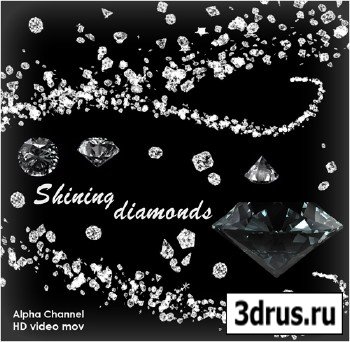 Alpha Channel Footage HD - Shining Diamonds