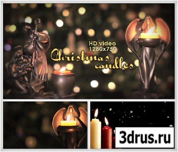 Christmas Candles Footage HD