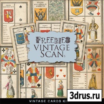 Scrap-kit - Vintage Russian Playing Cards