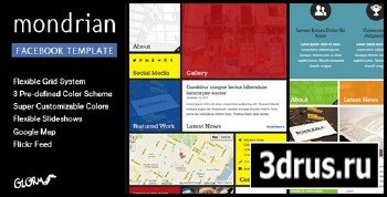 ThemeForest - Mondrian - HTML/CSS Facebook Template