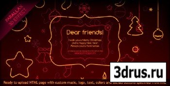 ActiveDen - Neon Christmas XML Card With 3D Parallax Effect