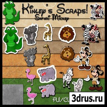 Scrap Set - Safari Mickey