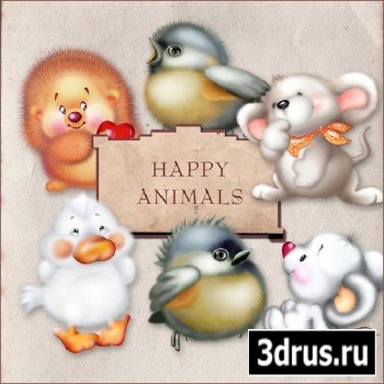 Scrap-kit - Happy Animals