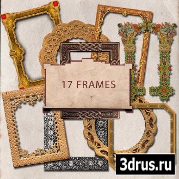 Scrap-kit - 17 Old Cluster Frames