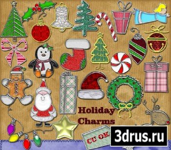 Scrap Set - Holiday Charms PNG FIles