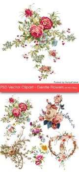 PSD Cliparts - Gentle Flowers