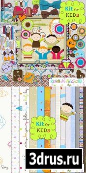 Scrap Kit For Kids PNG and JPG Files