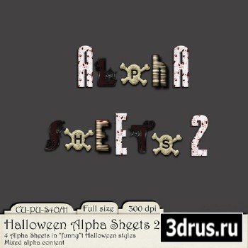 Scrap Kit - Halloween Alpha Sheets 2