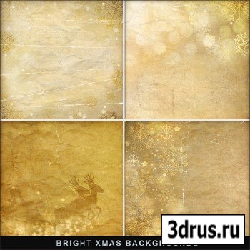 Textures - Bright Gold Christmas Backgrounds