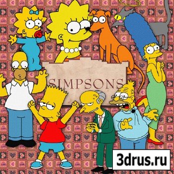 Scrap-kit - Simpsons Heroes Illustrations In PNG