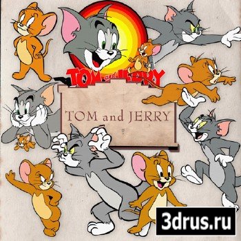 Scrap-set - Tom and Jerry Illustrations In PNG