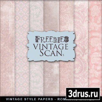 Textures - Vintage Style Papers - Romantic Winter