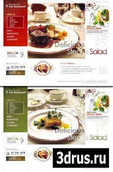PSD Web Templates - Delicious Steak & Salad