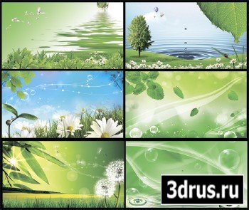 PSD Sources - Fresh Green Spring Background