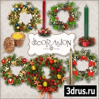 Winter Decoration Kit PNG FIles