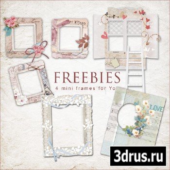 Scrap-kit - Cluster Frames With Flowers 7