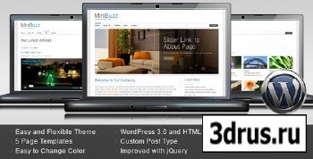 ThemeForest - MiniBuzz v1.1.2 - Minimalist Business WordPress Theme