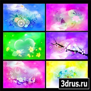 PSD Source - Background Fashion Pattern With Flowers
