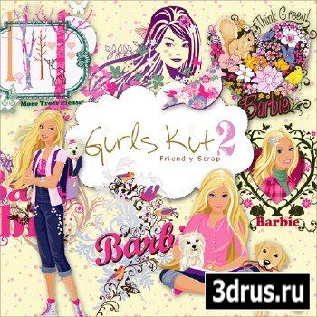 Scrap-kit - Barbie Girl - Painted PNG Images 2
