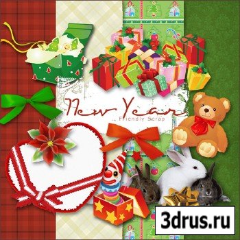 Scrap-set - New Year MIX Atributes And Papers