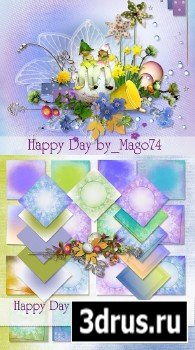 Scrap Set - Happy Day PNG and JPG Files