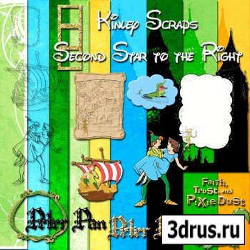 Scrap Set - Peter Pan PNG and JPG Files