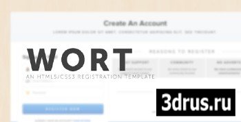 ThemeForest - Wort - An HTML5 Registration Template