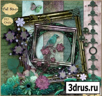 Scrap Set - Flower Extravaganza PNG and JPG Files