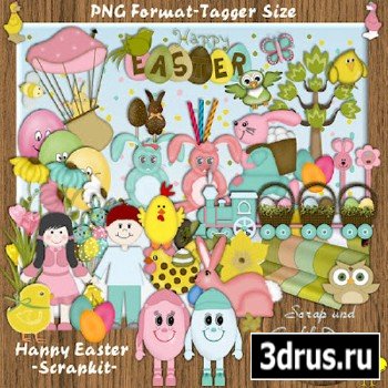 Scrap Set - Happy Easter PNG and JPG Files
