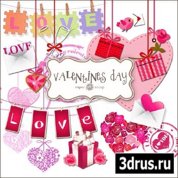 Scrap Set - Valentines Day PNG Files