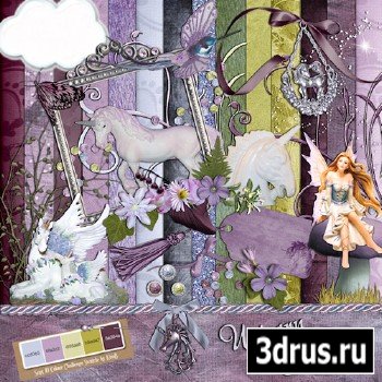 Scrap Set - Unicorn Dreams PNG and JPG Files