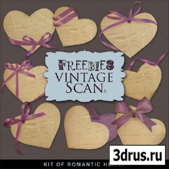 Scrap-kit - Romantic Heart Paper Style