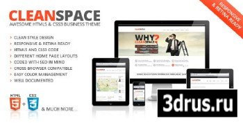 ThemeForest - CleanSpace Retina Ready Web Template