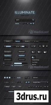 MediaLoot - Illuminate Dark UI Kit - FULL