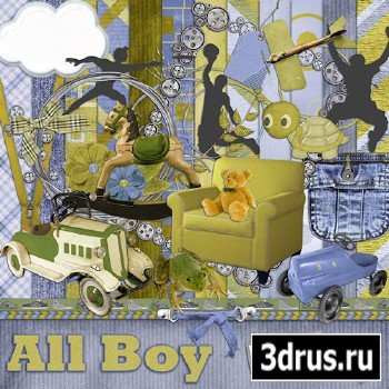 Scrap Set - All Boy PNG and JPG Files