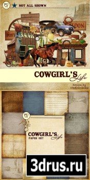 Scrap Set - Cowgirls Life PNG and JPG FIles