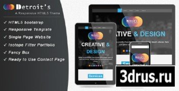 ThemeForest - Detroit - Bootstrap Single Page Website Template