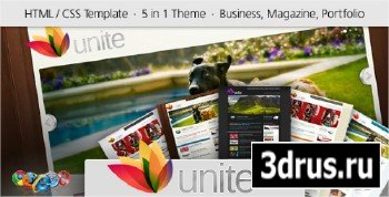 ThemeForest - Unite v1.2 - HTML Business, Magazine, Community Site