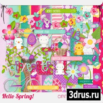 Scrap Set - Hello Spring PNG and JPG Files