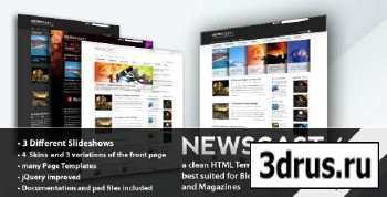 ThemeForest - Newscast 4 in 1 - Magazine and Blog Template