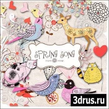 Scrap Set - Spring Song PNG Files